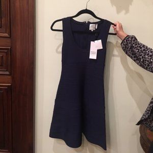 Herve Leger Paris Bodycon dress, Navy, small